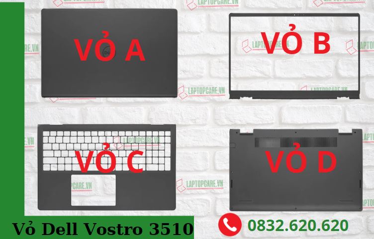 Vỏ Dell Vostro 3510 3511 3520 màu đen